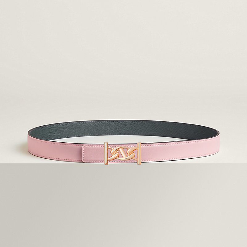My H belt buckle & Reversible leather strap 24 mm