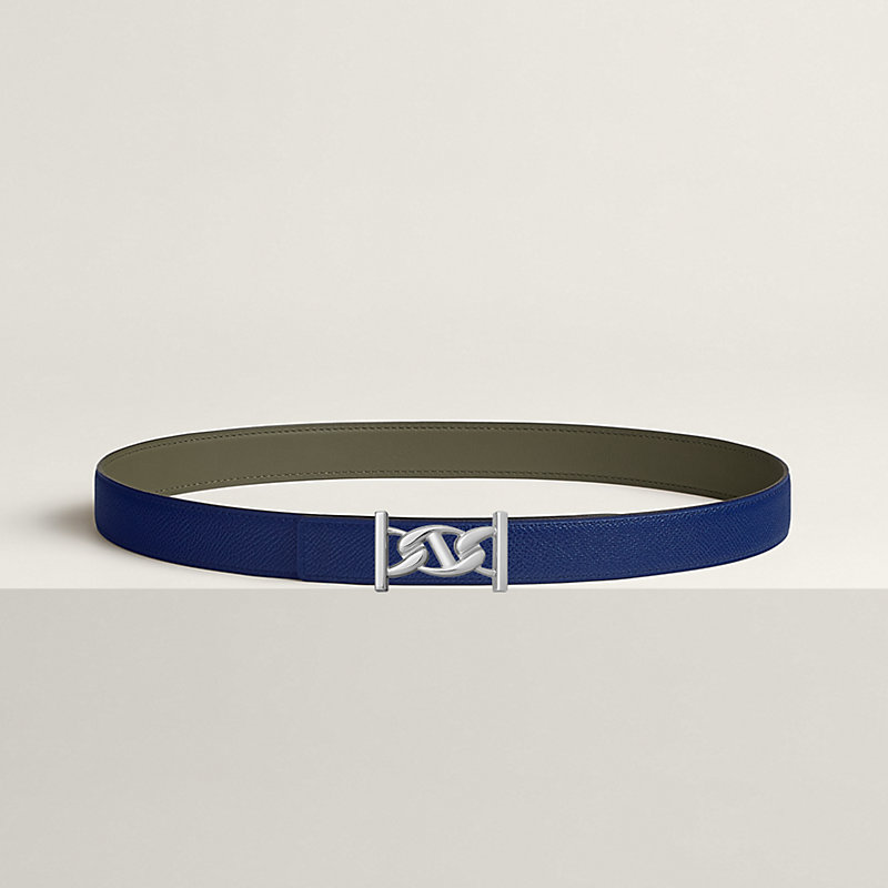 My H belt buckle & Reversible leather strap 24 mm