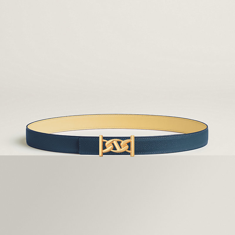 My H belt buckle & Reversible leather strap 24 mm