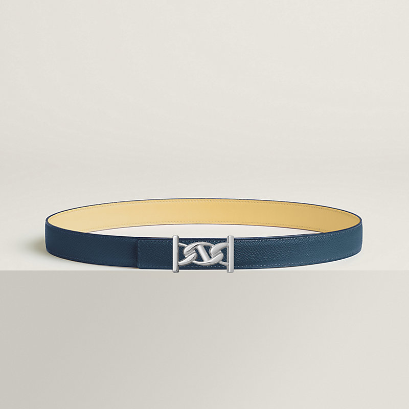 My H belt buckle & Reversible leather strap 24 mm