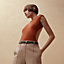 My H belt buckle & Toile H Plume leather strap 24&nbsp;mm, View: Worn, worn, view 3 of 3