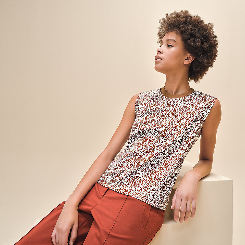 "Naoussa Chaine" sleeveless maxi t-shirt | Hermès China