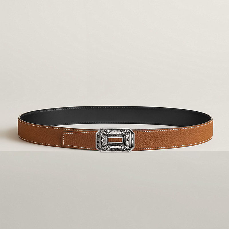 Neo belt buckle & Reversible leather strap 32 mm