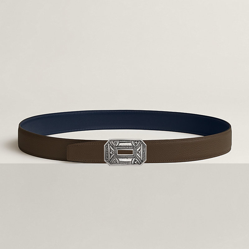 Neo belt buckle & Reversible leather strap 32 mm