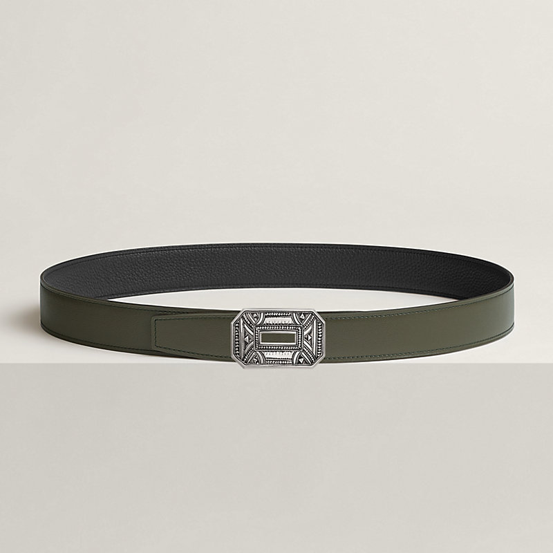 Neo belt buckle & Reversible leather strap 32 mm
