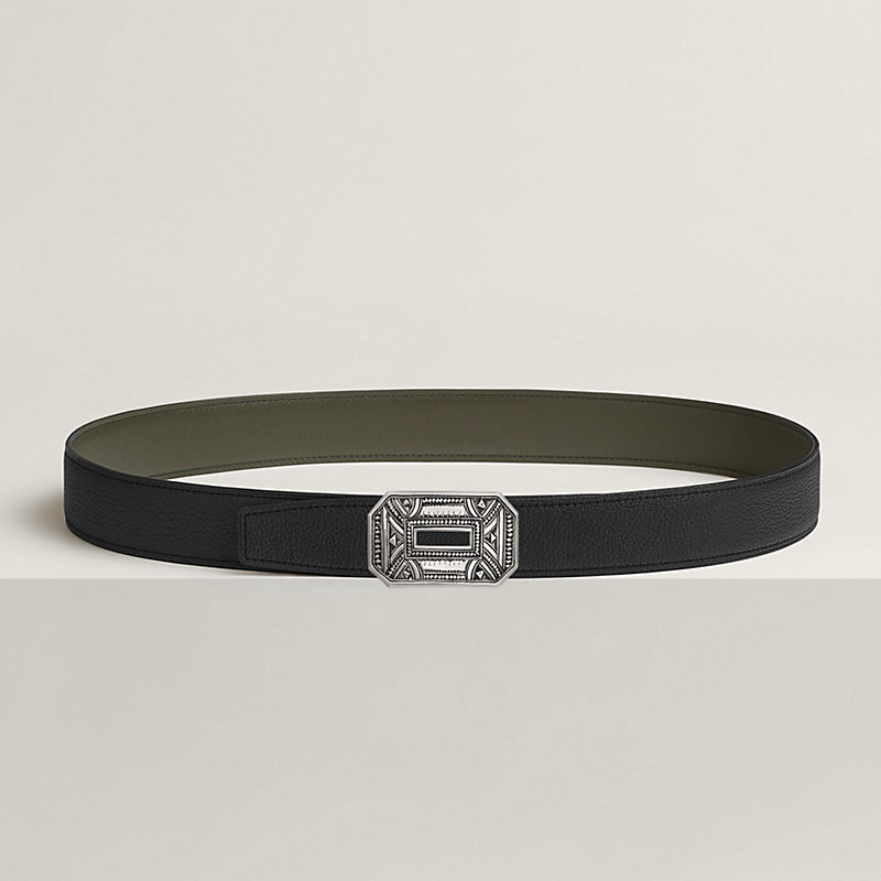 Neo belt buckle & Reversible leather strap 32 mm