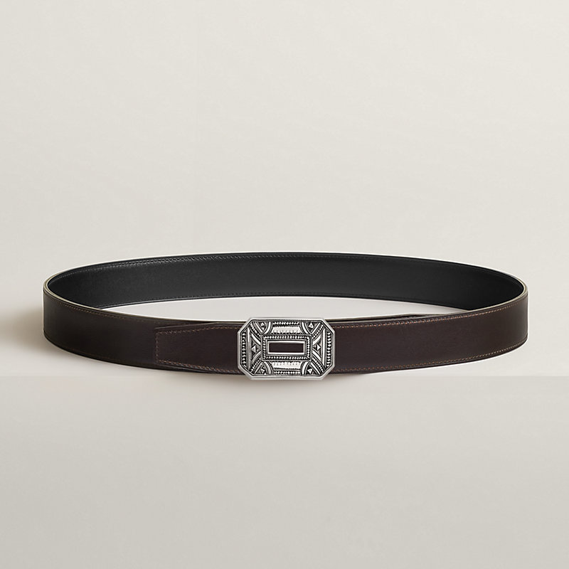 Neo belt buckle & Reversible leather strap 32 mm