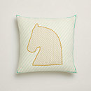 View: front, Objets du Faubourg Cheval pillow