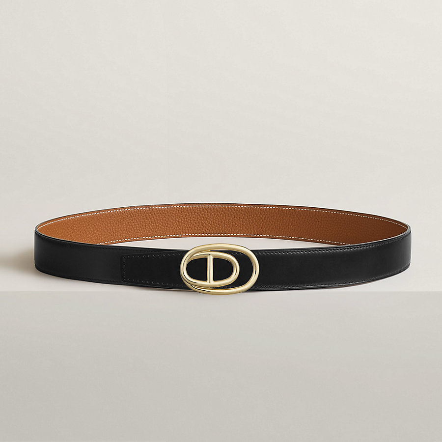 Odyssee belt buckle & Reversible leather strap 32 mm