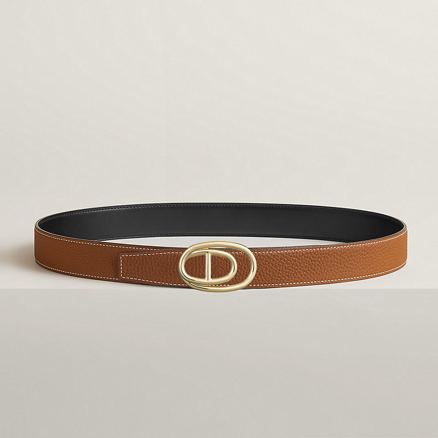 Odyssee belt buckle & Reversible leather strap 32 mm