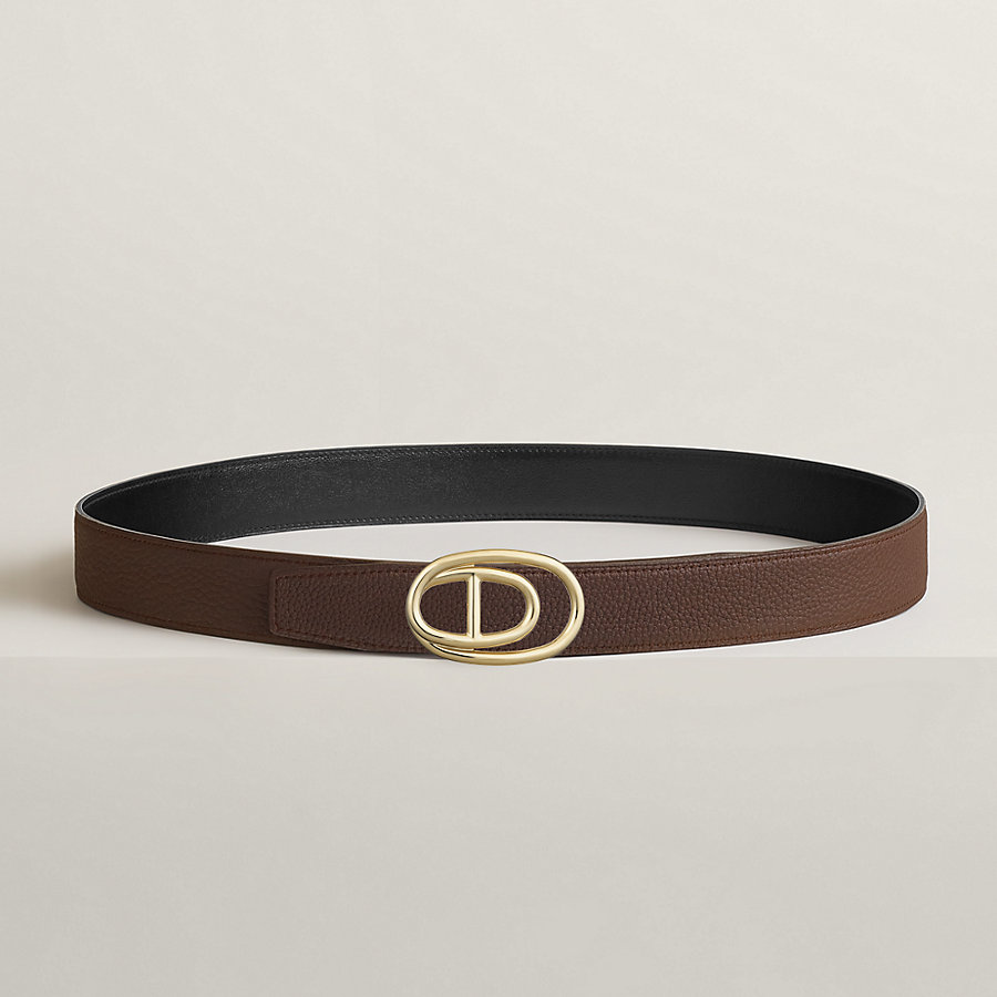 Odyssee belt buckle & Reversible leather strap 32 mm