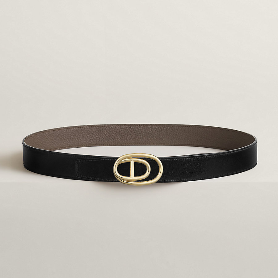 Odyssee belt buckle & Reversible leather strap 32 mm