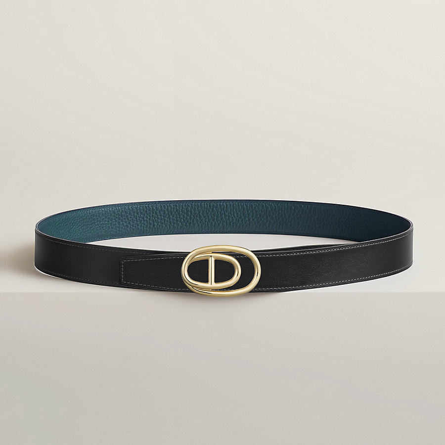 Odyssee belt buckle & Reversible leather strap 32 mm