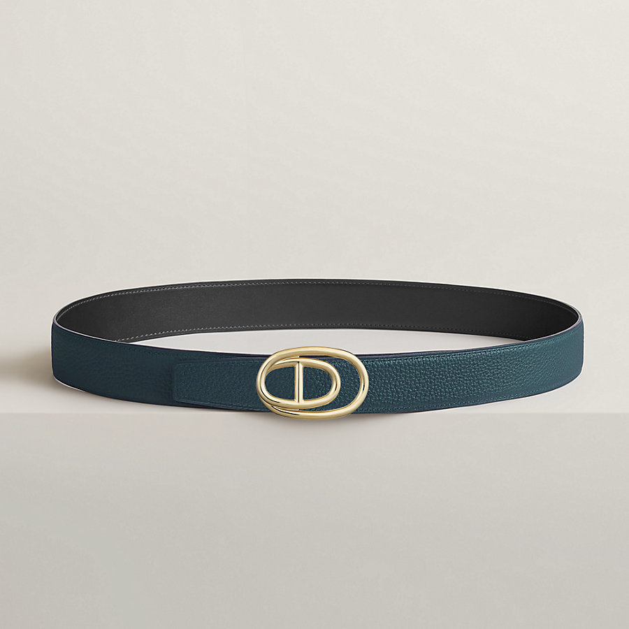 Odyssee belt buckle & Reversible leather strap 32 mm