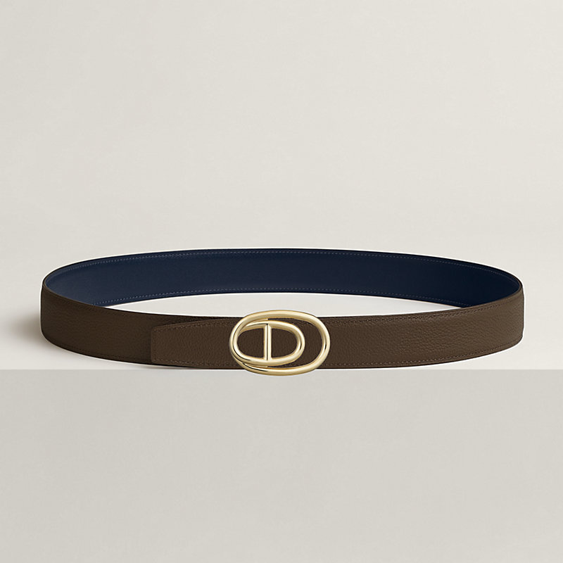 Odyssee belt buckle & Reversible leather strap 32 mm
