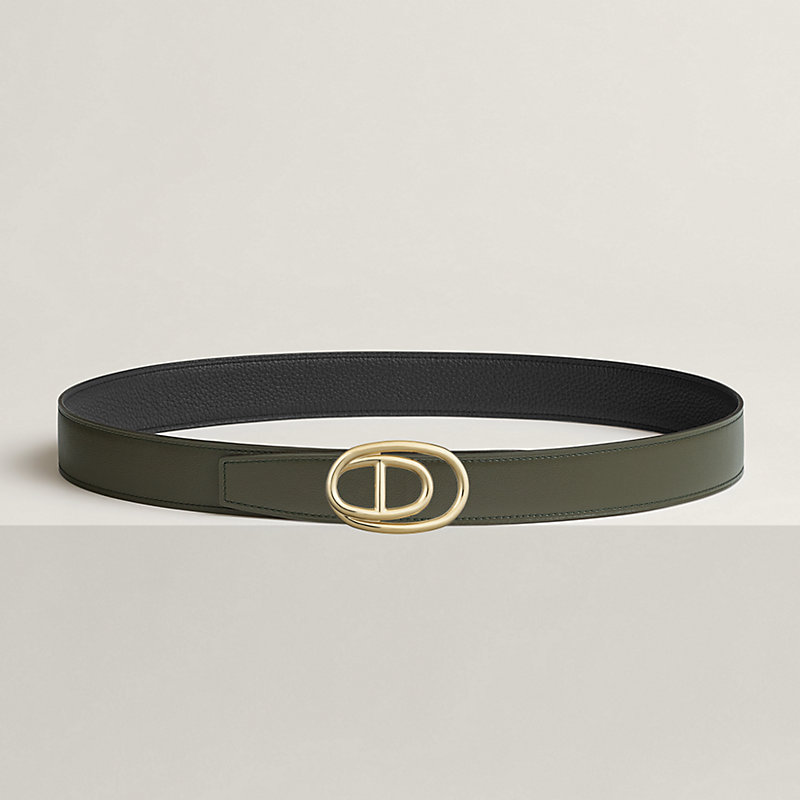 Odyssee belt buckle & Reversible leather strap 32 mm
