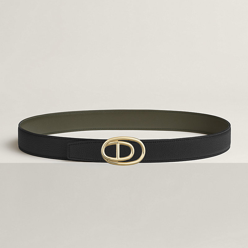 Odyssee belt buckle & Reversible leather strap 32 mm