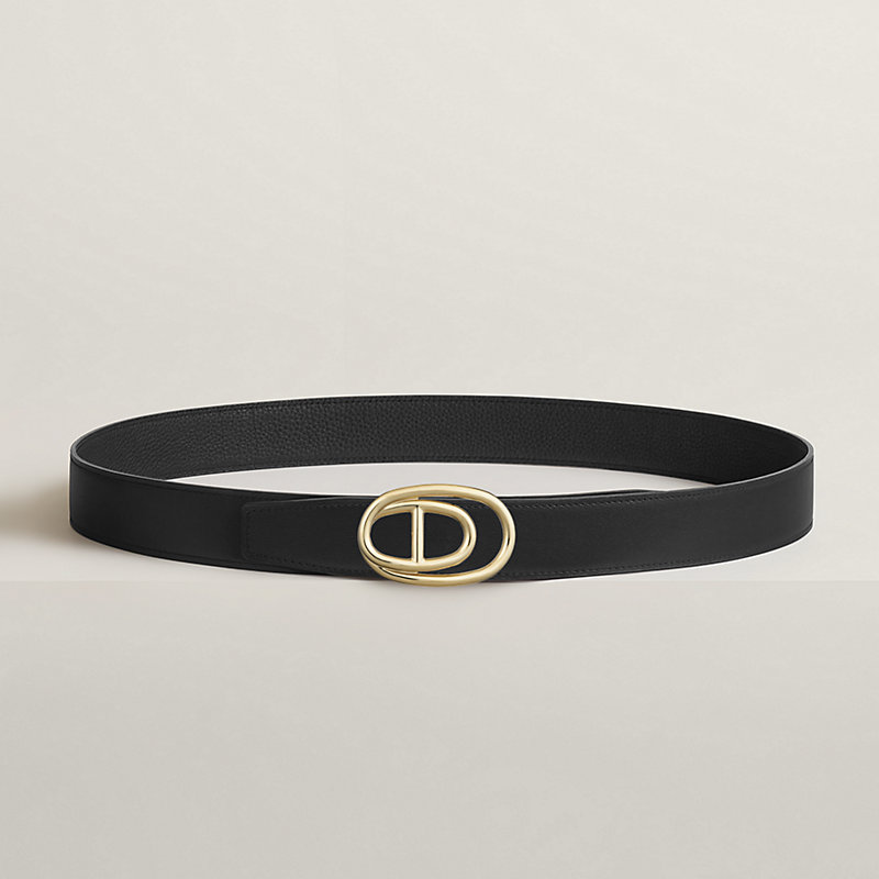 Odyssee belt buckle & Reversible leather strap 32 mm