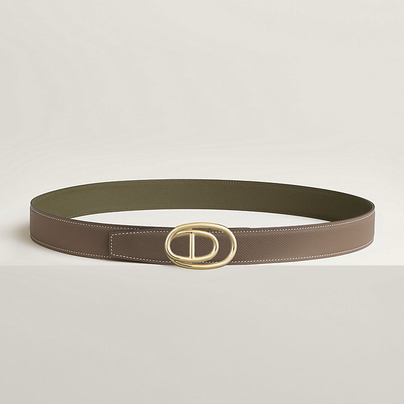 Odyssee belt buckle & Reversible leather strap 32 mm