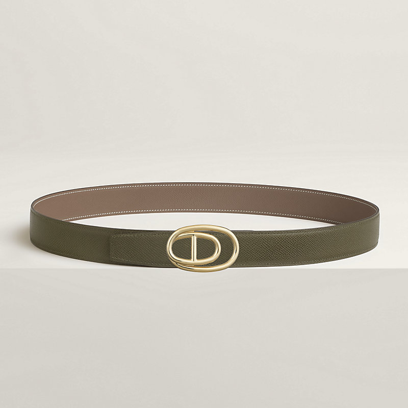Odyssee belt buckle & Reversible leather strap 32 mm