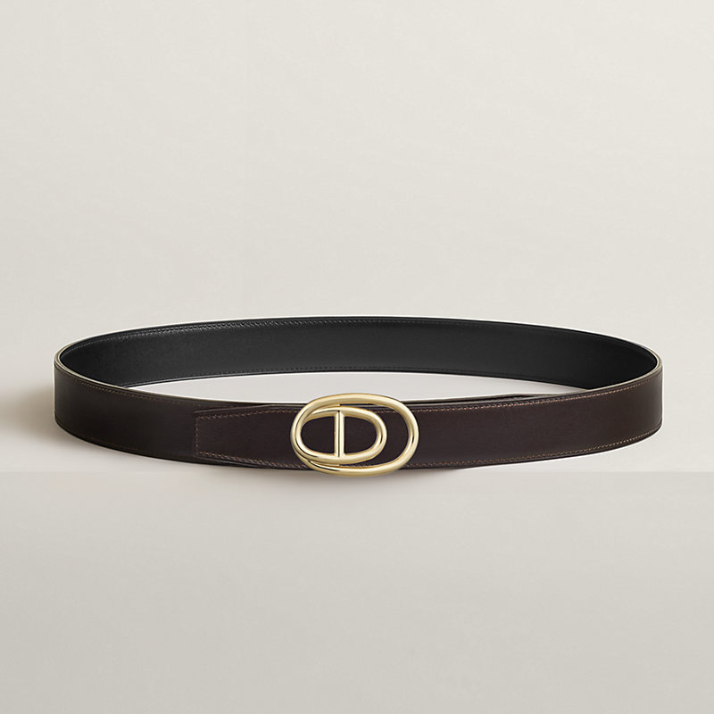 Odyssee belt buckle & Reversible leather strap 32 mm