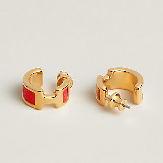 【HERMES】耳元に圧倒的存在感 silver/gold☆人気 Olympe ピアス 大きめでエレガント♡】HERMES Olympe ピアス ゴールド (HERMES