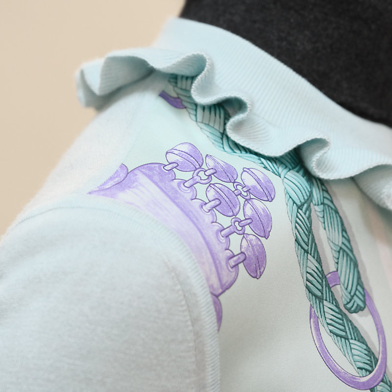 "Palefroi Remix" long-sleeve twillaine cardigan