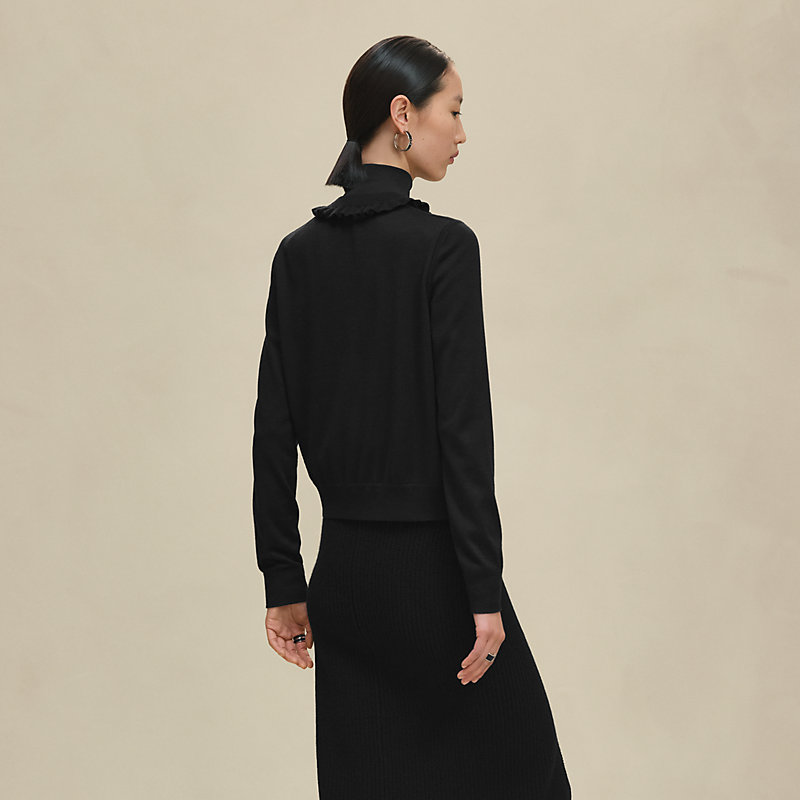 "Palefroi Remix" long-sleeve twillaine cardigan