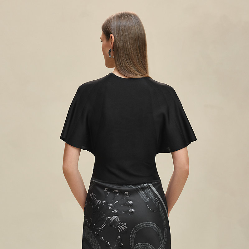 "Palefroi Remix" short-sleeve twillaine long dress