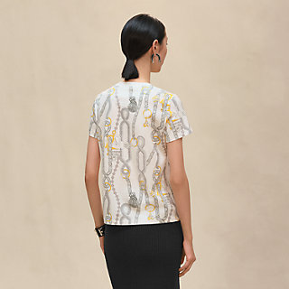 アートを着こなす♪【HERMES】Tシャツ Palefroi Remix プリント palefroi-remix-straight-t-