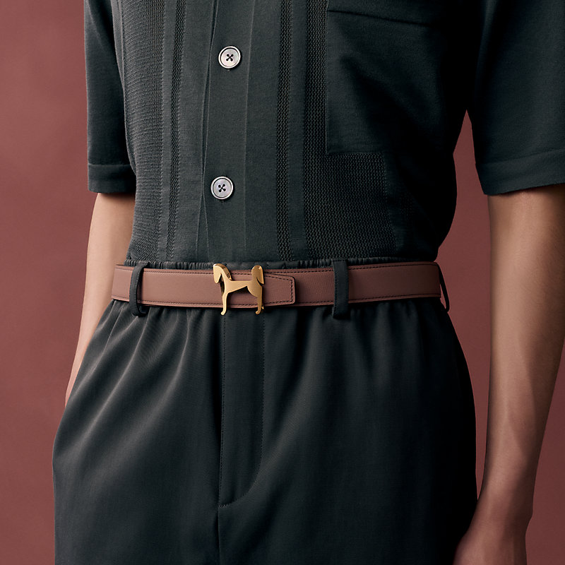 Panache belt buckle & Contrast reversible leather strap 32&nbsp;mm