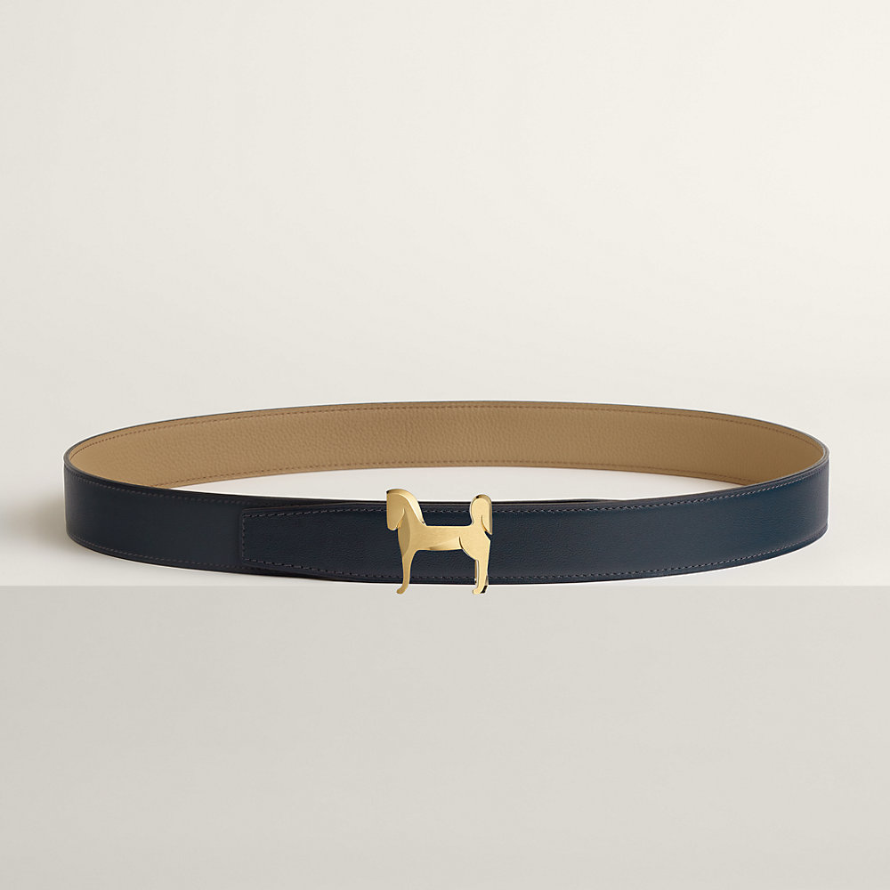 Panache belt buckle & Reversible leather strap 32 mm