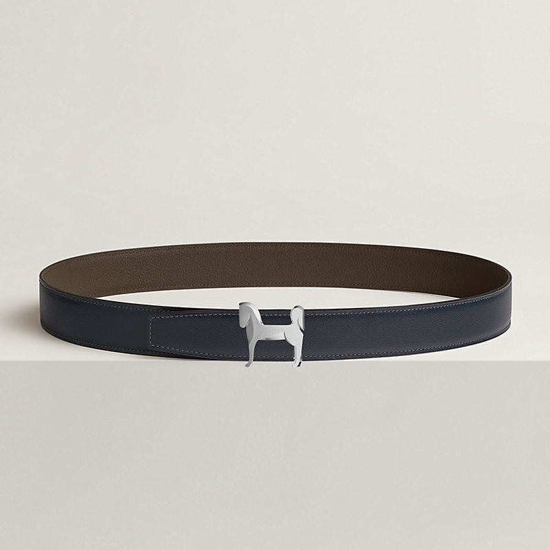 Panache belt buckle & Reversible leather strap 32 mm