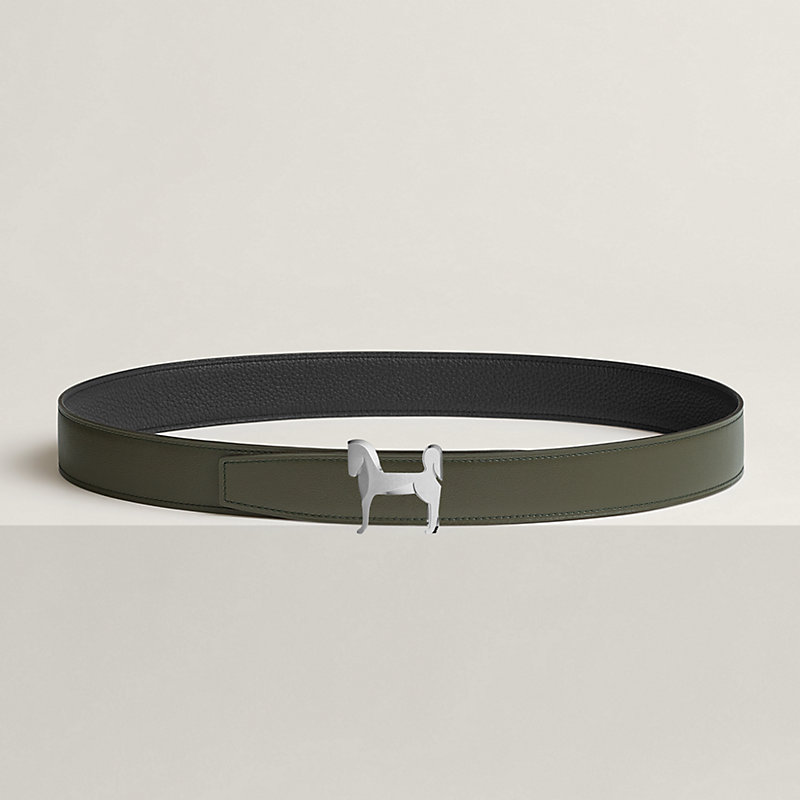 Panache belt buckle & Reversible leather strap 32 mm