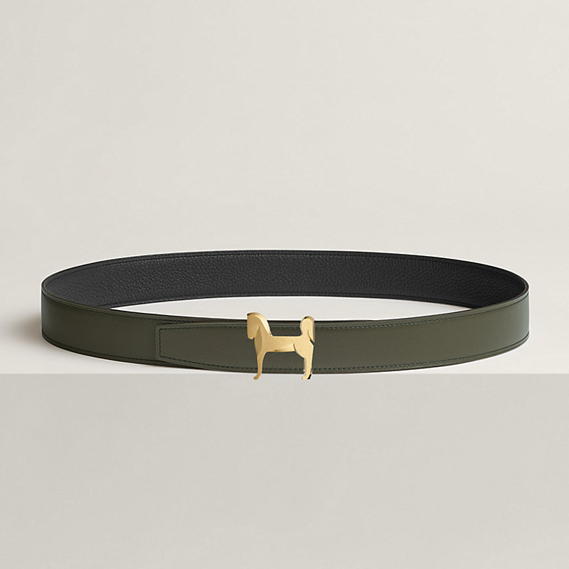 Panache belt buckle & Reversible leather strap 32 mm