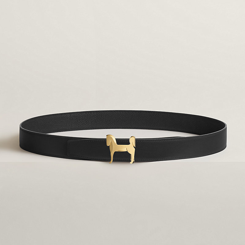 Panache belt buckle & Reversible leather strap 32 mm