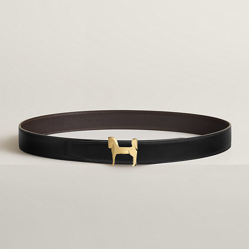 Panache belt buckle & Reversible leather strap 32 mm