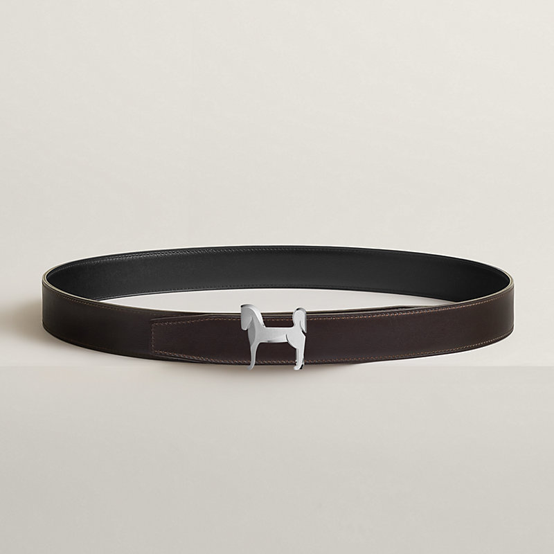 Panache belt buckle & Reversible leather strap 32 mm
