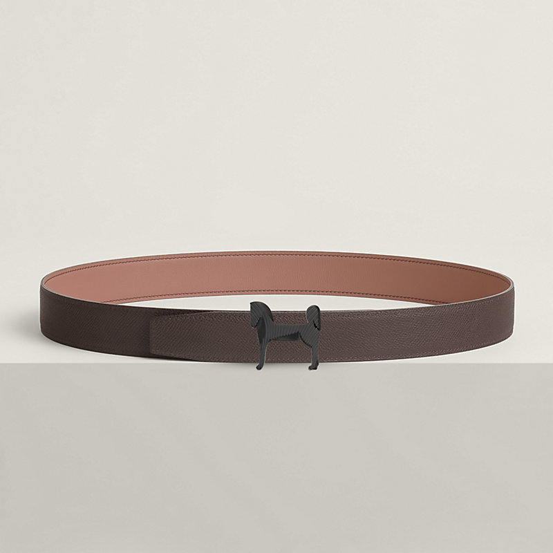 Panache Zebre belt buckle & Reversible leather strap 32 mm
