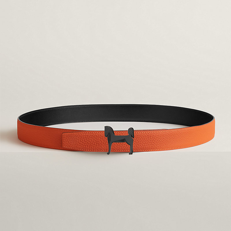 Panache Zebre belt buckle & Reversible leather strap 32 mm