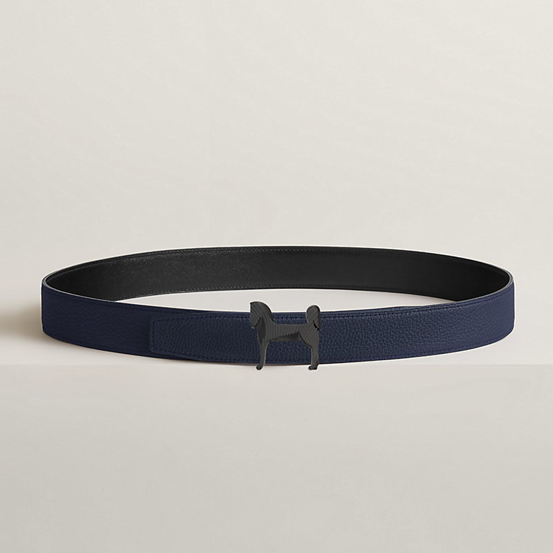 Panache Zebre belt buckle & Reversible leather strap 32 mm