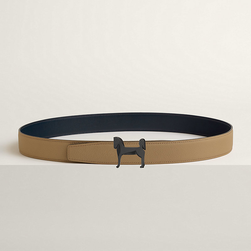 Panache Zebre belt buckle & Reversible leather strap 32 mm