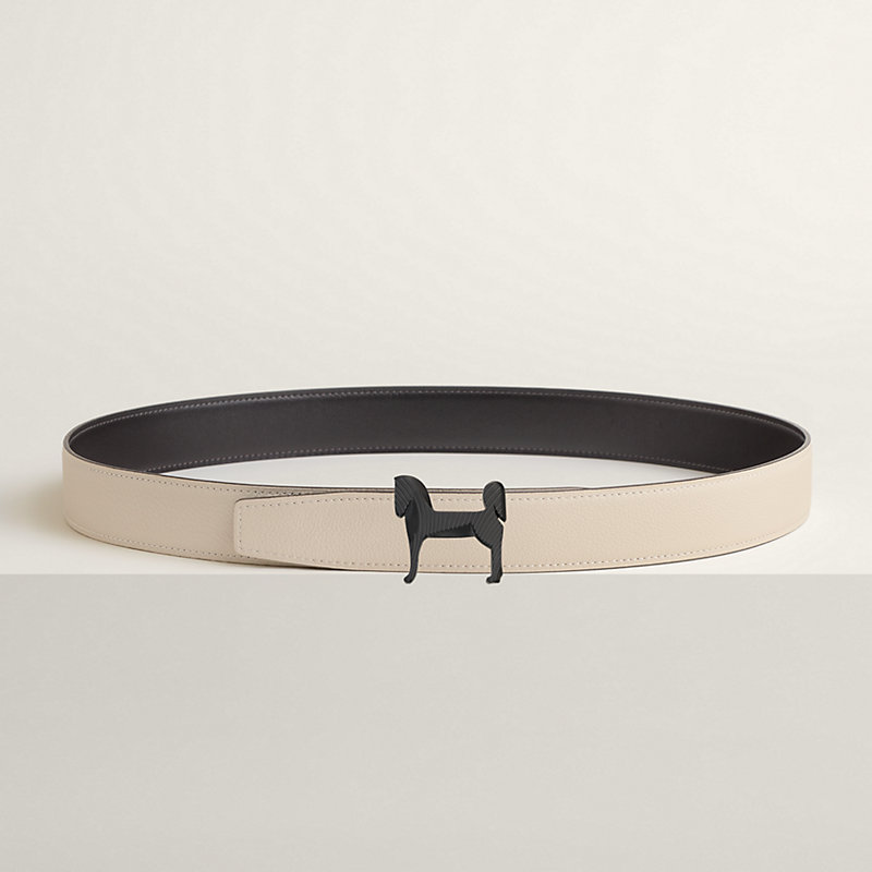 Panache Zebre belt buckle & Reversible leather strap 32 mm