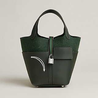 HERMES ハンドバッグ picotin18-gd-w-blk Hermès Picotin 18 Clemence Black Gold Hardware