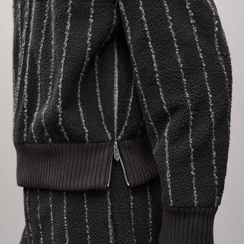 "Pinstripe" mock neck sweater