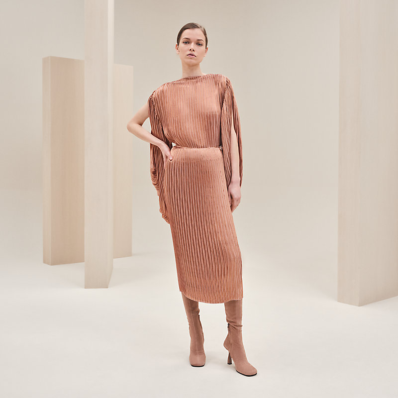 Pleated wraparound dress | Hermès China