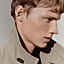 Point Sellier left single ear cuff, View: Worn, worn, view 3 of 3
