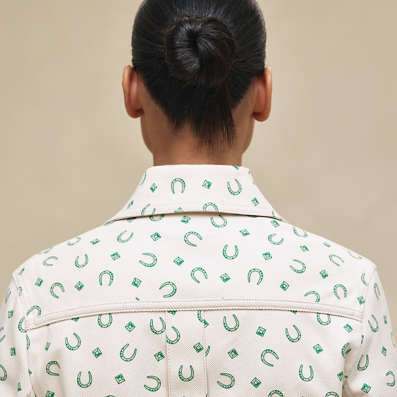"Porte-Bonheur Bandana" denim jacket