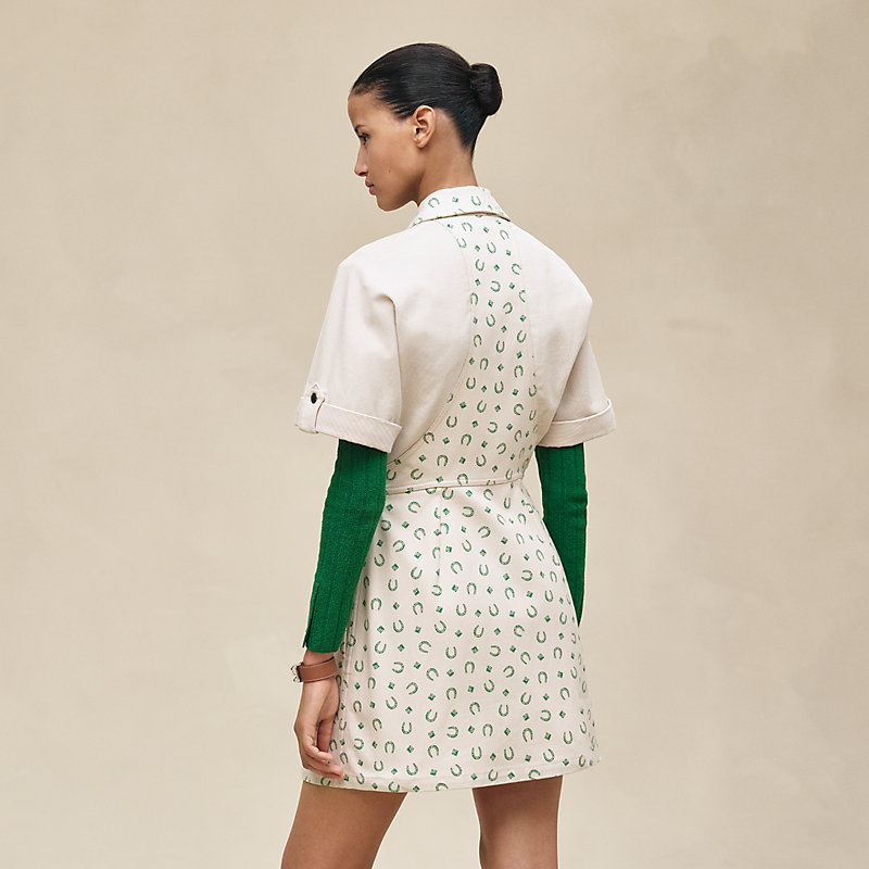"Porte-Bonheur Bandana" mixed materials dress, View: , view 3 of 6