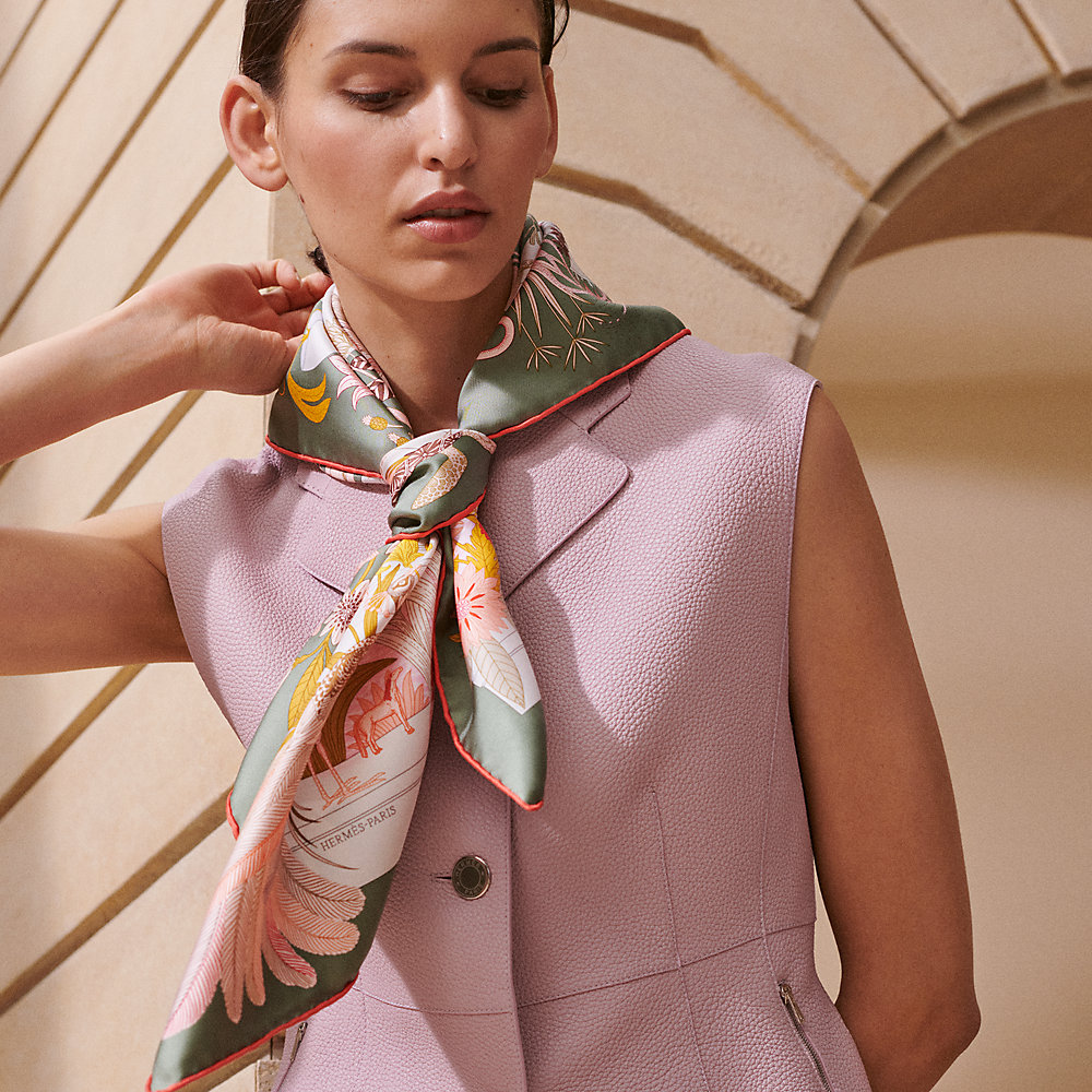 Precious Paradise scarf 90 Green Hermès Mainland China